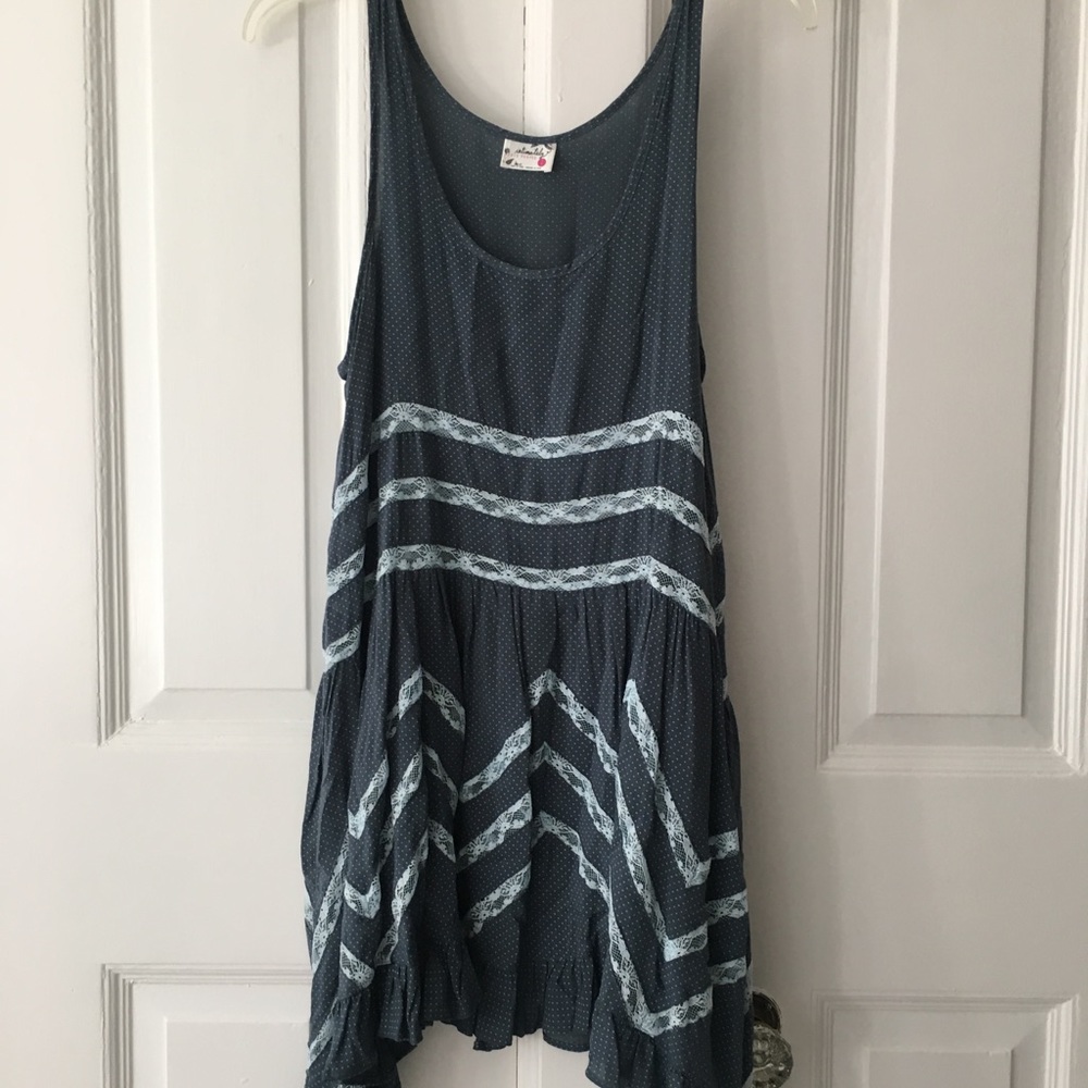 Free People Voile and Lace Trapeze Slip Dress